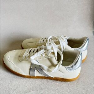 MIA White and Silver Athletic Shoes